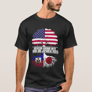 T-shirt Américain cultivé avec patrimoine de drapeau haïti