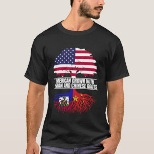 T-shirt Américain cultivé avec un patrimoine de drapeau ha