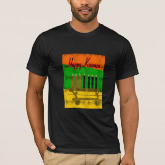 T-shirt américain de base de kwanza heureux
