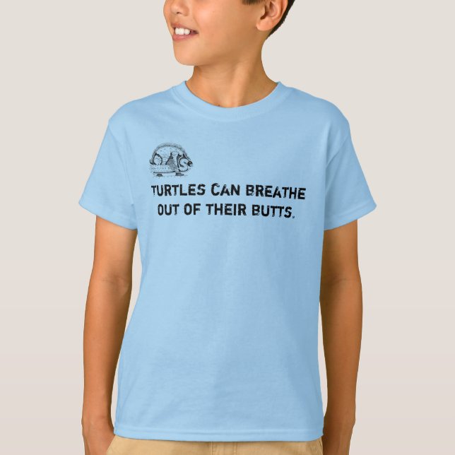 T-shirt américain de base pour les enfants tortues (Devant)