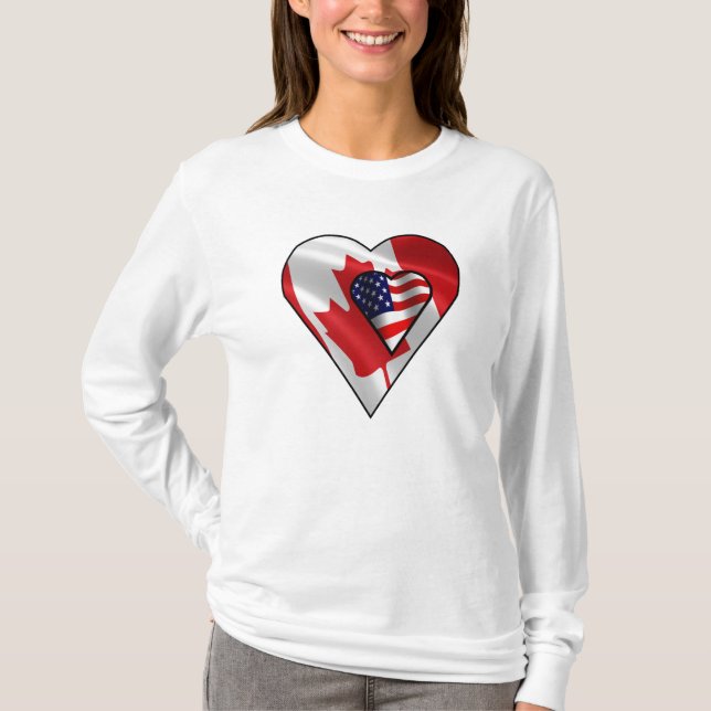 T-shirt Américain de feuille d'érable (Devant)