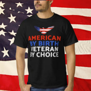 T-shirt Américain de naissance, vétéran par choix Patrio