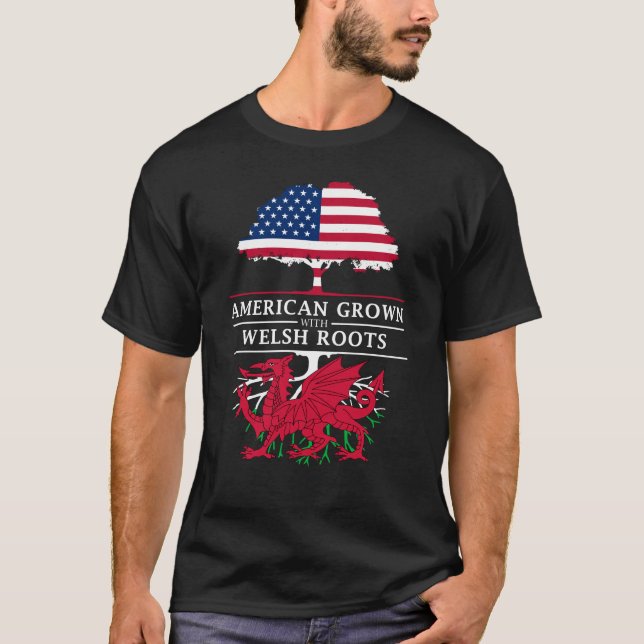 T-shirt Américain développé avec la conception du Pays de (Devant)