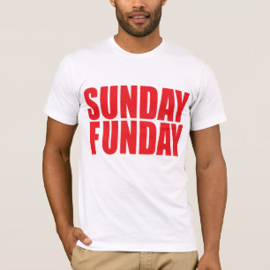 T-shirt américain d'habillement de dimanche Funday