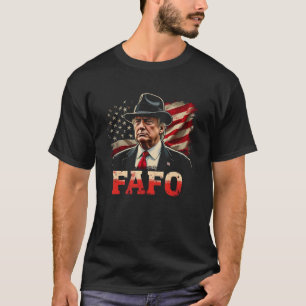T-shirt Américain Donald Trump FAFO USA Drapeau patriotiqu