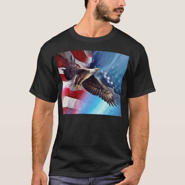 T-shirt américain-Eagle (Devant)