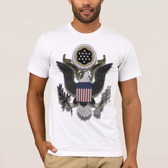 T-shirt Américain Eagle E Pluribus Unum (Devant)