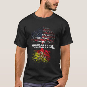 T-shirt Américain Élevé Avec Des Racines Siciliennes Sicil