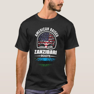 T-shirt Américain Élevé Avec Des Racines Zanzibair Zanziba