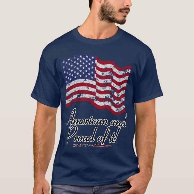 T-shirt Américain et fier de ça ! (Devant)