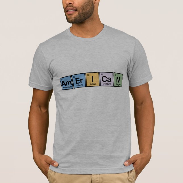 T-shirt Américain fait d'éléments (Devant)