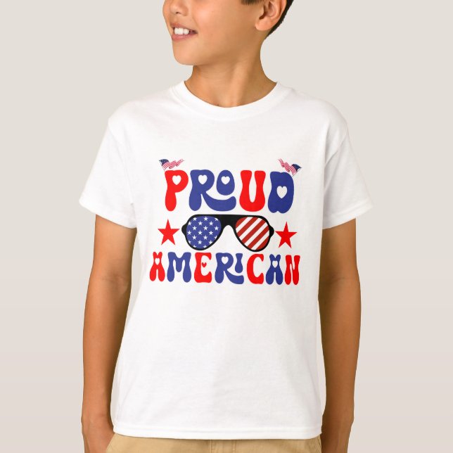 T-shirt Américain fier (Devant)