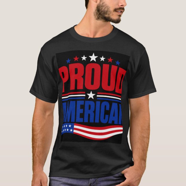 T-shirt Américain fier (Devant)