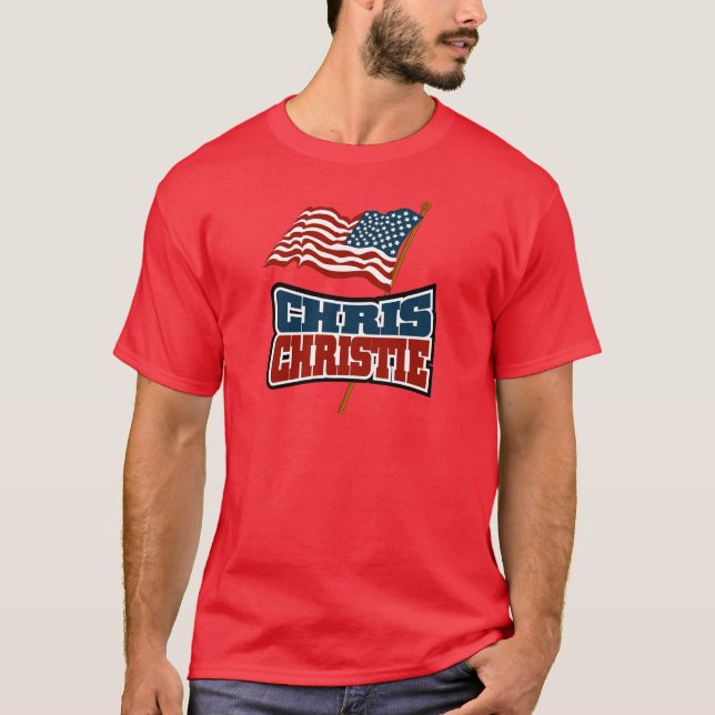 T-shirt Américain fier de Chris Christie (Devant)