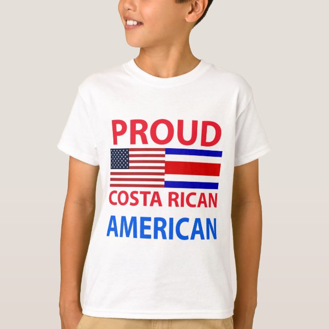 T-shirt Américain fier de Rican de côte (Devant)