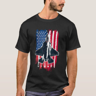 T-shirt Américain Fighter Jet F-35 4 juillet Hommes Femmes