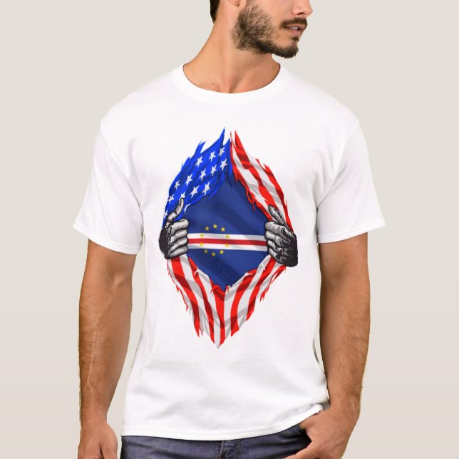 T-shirt américain fort cap-verdien (Devant)