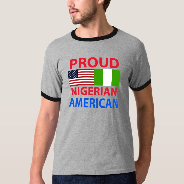 T-shirt Américain nigérien fier (Devant)