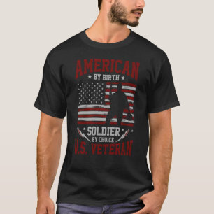 T-shirt Américain par soldat de naissance par choix Vétéri
