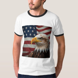 T-shirt américain Patriot Bald Eagle Ringer
