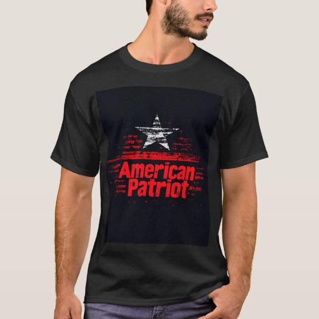 T-shirt américain Patriot unisex (Devant)