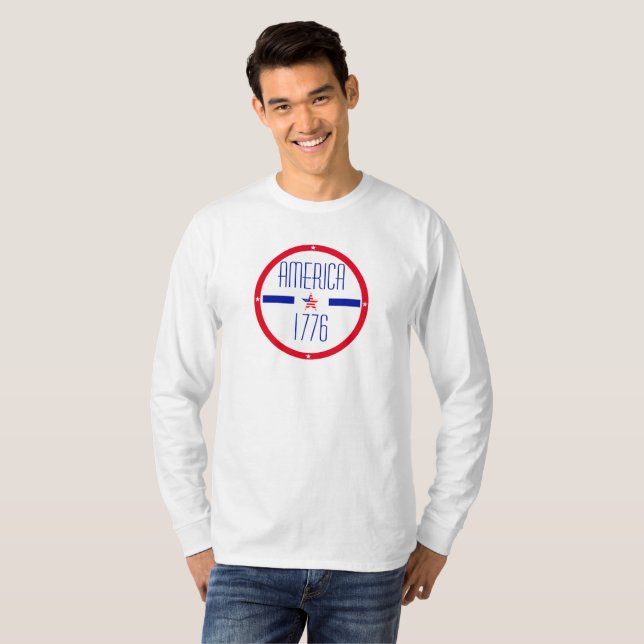 T-Shirt Américain Patriotique (Devant entier)