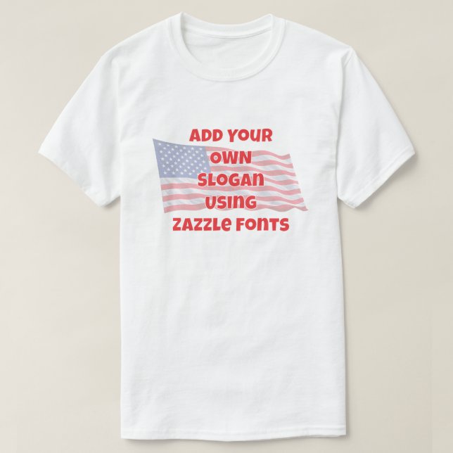 T-shirt Américain patriotique (2a) (Design devant)