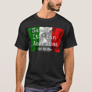 T-shirt Américain sauvé et italien dans noir et blanc