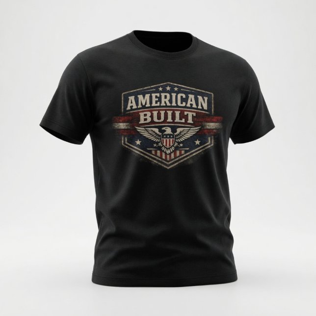T-shirt Américain vintage construit (Créateur téléchargé)