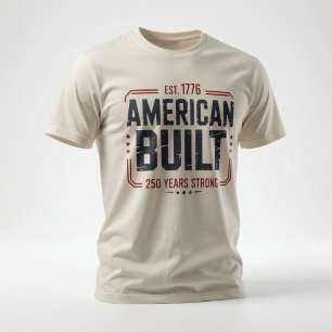 T-shirt Américain Vintage Construit 250 Ans Fort Patriotiq