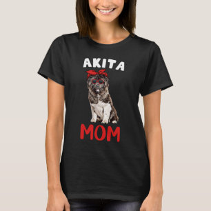 T-shirt Américaine Akita Maman Maman Mama Propriétaire Chi