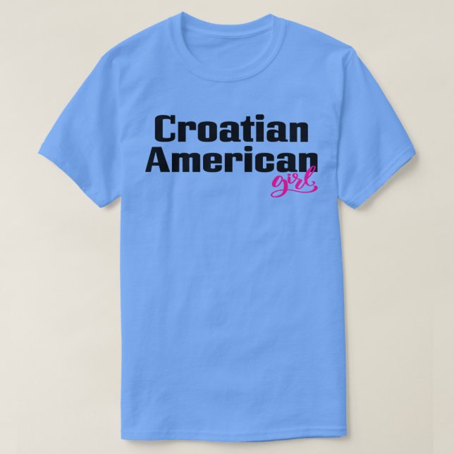 T-shirt Américaine croate (Design devant)