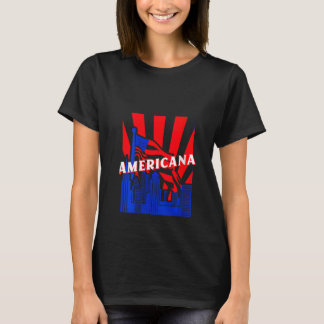T-shirt Américaine féminine, Ville, Drapeau, BJJ, Jiu Jits