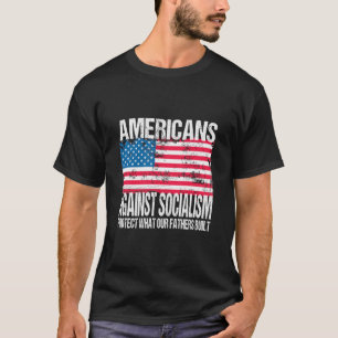 T-shirt Américains contre le socialisme Rétro American Fla
