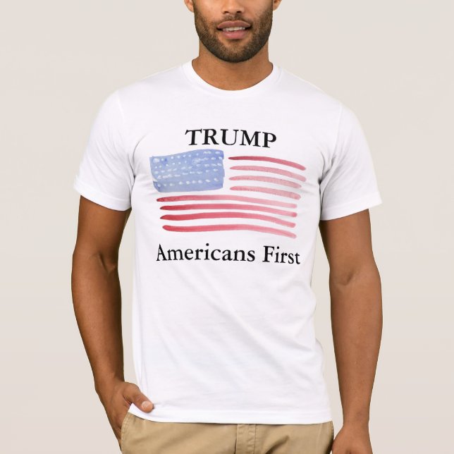 T-shirt Américains d'atout de vote d'abord (Devant)