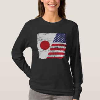 T-shirt Américains japonais Drapeau américain Drapeau japo