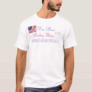 T-shirt Américains McCain Palin de maman d'hockey de héros