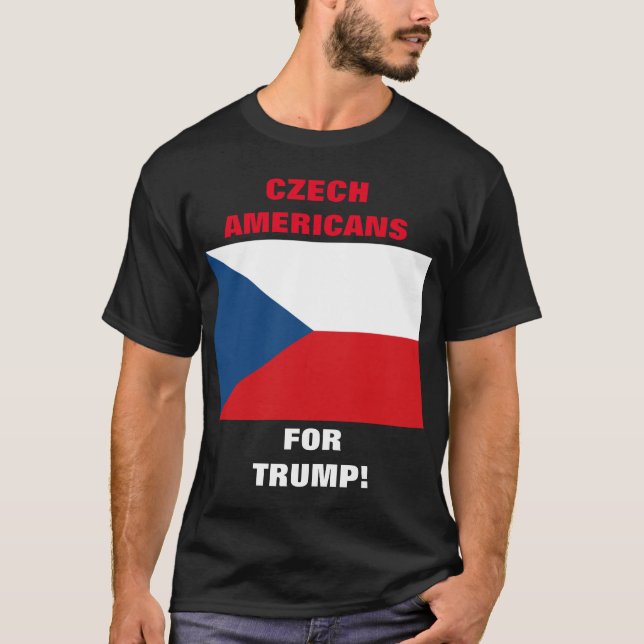 T-SHIRT AMÉRICAINS TCHÈQUES POUR TRUMP ! (Devant)
