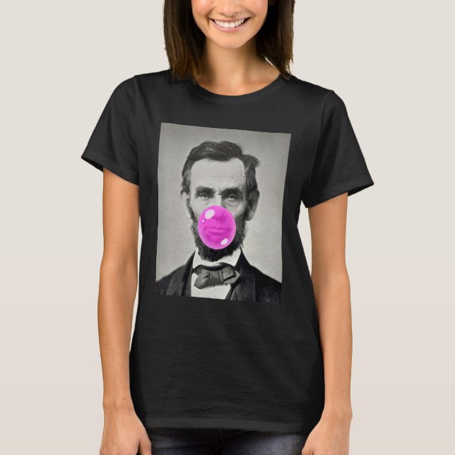 T-shirt American Abraham Lincoln Eyes Flag Country 1 (Devant)