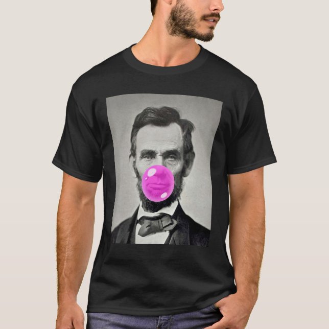 T-shirt American Abraham Lincoln Eyes Flag Country 1 (Devant)