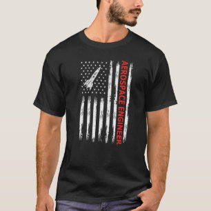 T-shirt American Aerospace Engineer USA Drapeau Premium