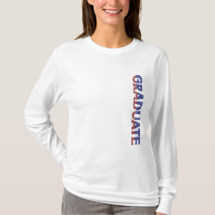 T-shirt American Américaine moderne Font Graduation Party