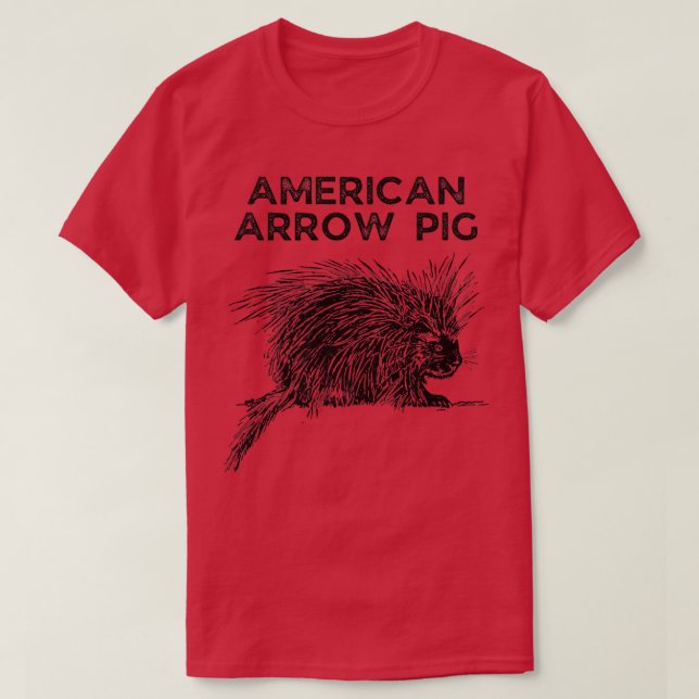 T-shirt American Arrow Pig Wrong Animal Name - Funny Anima (Design devant)