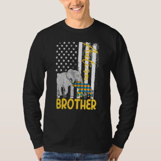 T-shirt American Autism Brother Usa Flag Elephant Awards