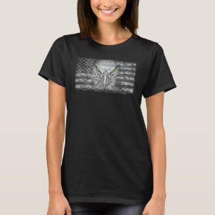 T-shirt American Bald Eagle Eyes Usa Drapeau Patriotique