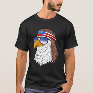 T-shirt American Bald Eagle Mullet 4 juillet drôle Usa P