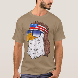 T-shirt American Bald Eagle Mullet 4 juillet Funny USA P