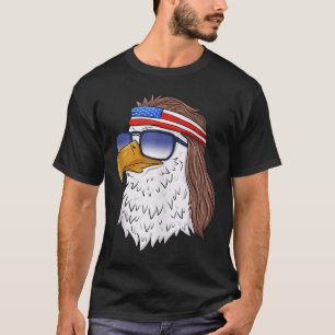 T-shirt American Bald Eagle Mullet 4 juillet Funny USA P