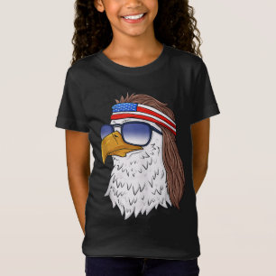 T-Shirt American Bald Eagle Mullet 4 juillet Funny USA P