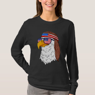 T-shirt American Bald Eagle Mullet 4 juillet Patriot améri